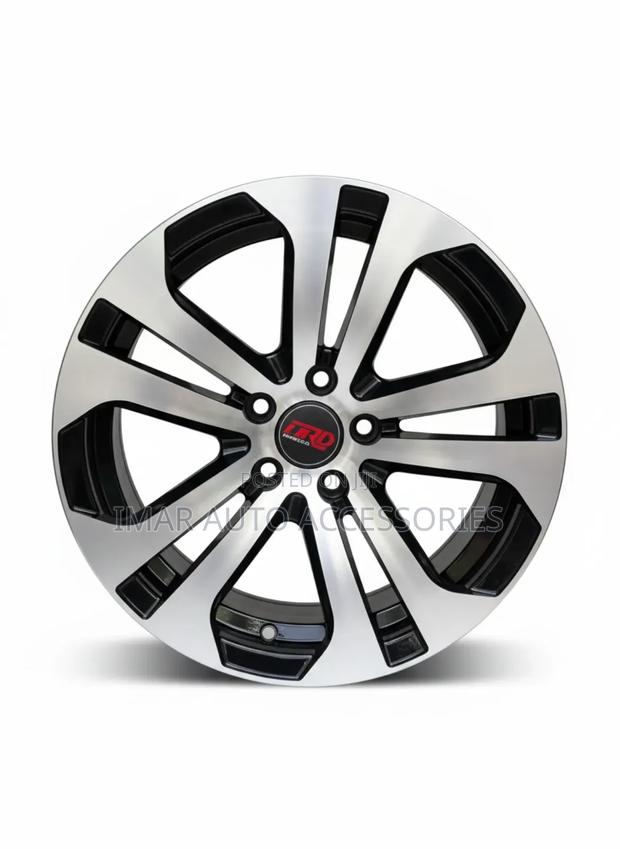16 Inch 5-Hole Hj Rims | Black Silver, Stylish Durable Upgrade