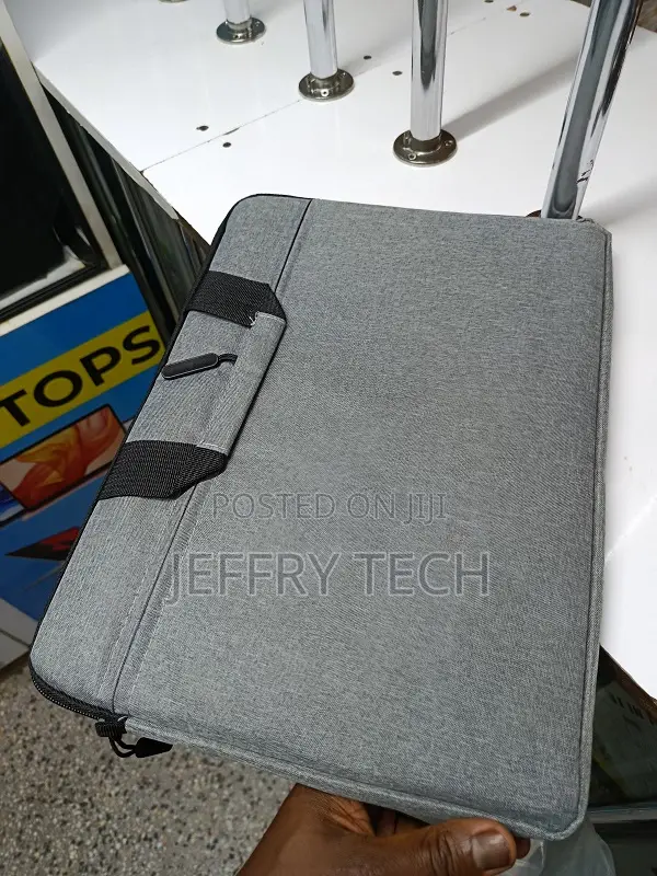 Polyester Grey Laptop Cover for 14 Inch