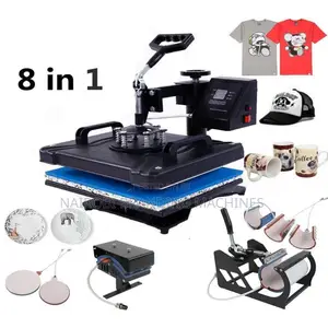 8 in 1 Combo Heat Press Machine Mug Hat/Cap T-Shirt Plate Tile