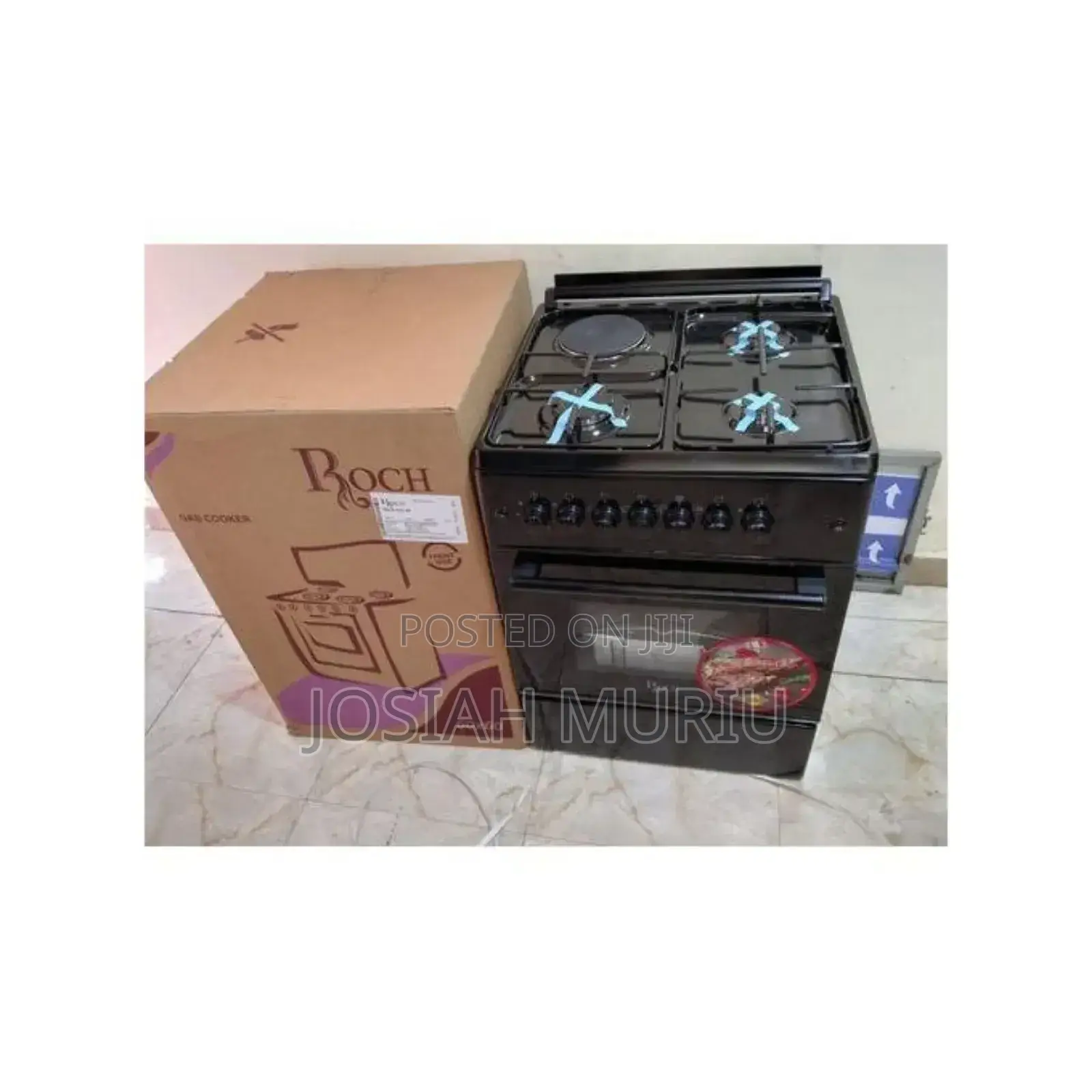 Roch 60x60cm Cooker 3gas +1 Electric Htplate With Electric Oven