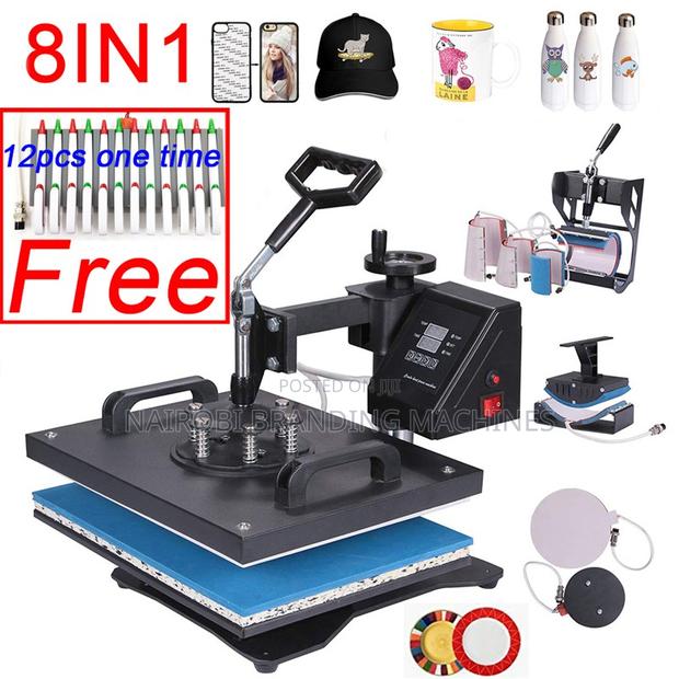 8 in 1 Combo Heat Press Mug Sublimation Machine T-Shirt Printing - main view