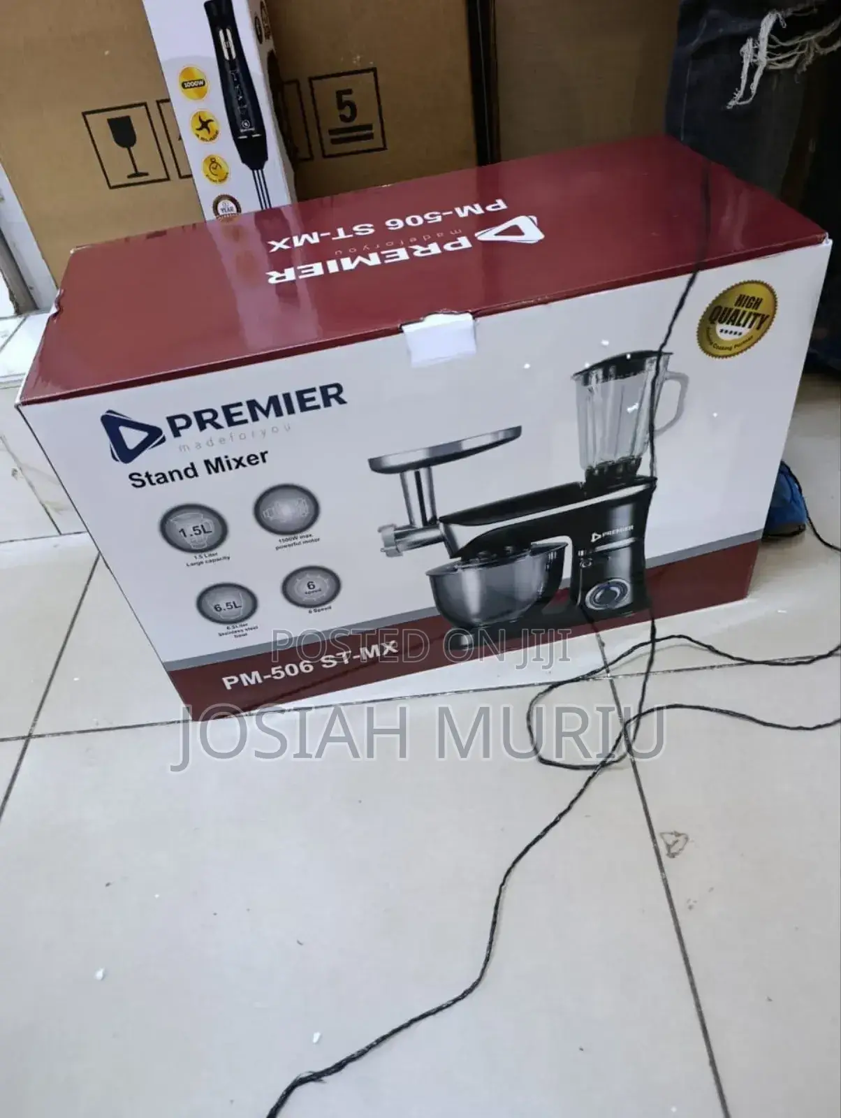 Premier Heavy-Duty Stand Mixer With Powerful Blender Meat Mincer