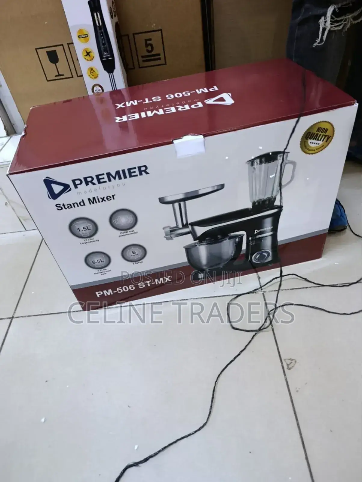 Premier Heavy-Duty Stand Mixer With Powerful Blender Meat Mincer
