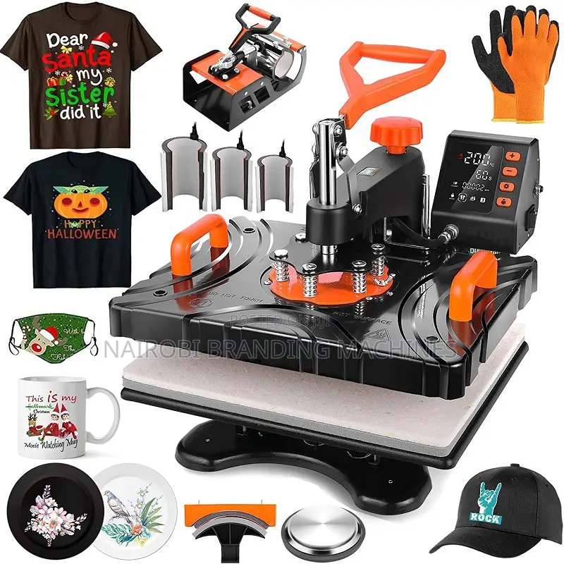 Double Display Advanced New 8 in 1 Combo Heat Transfer Machine
