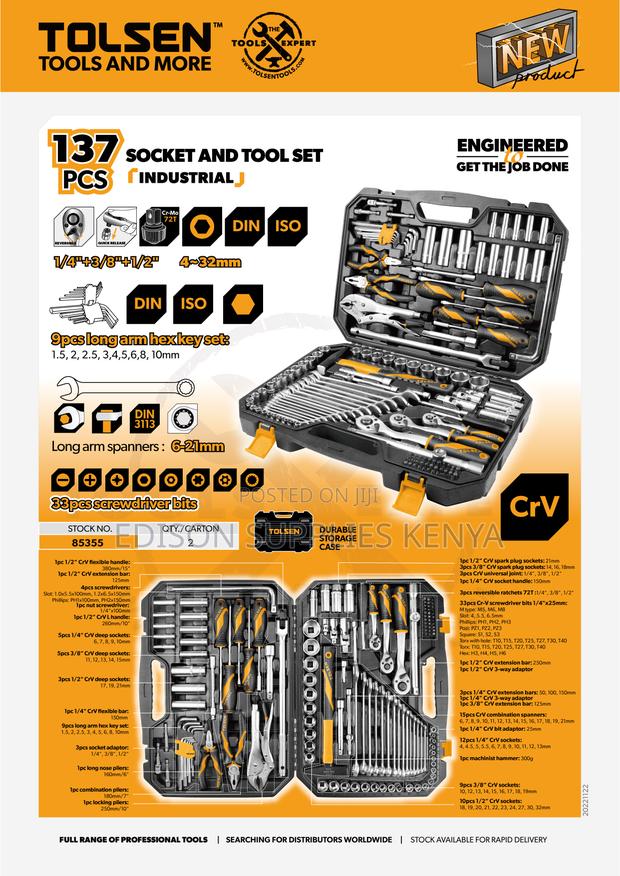 137 PCS Tools Set Mechanics Socket Set Car Repair Garage Workshop Tool - main view