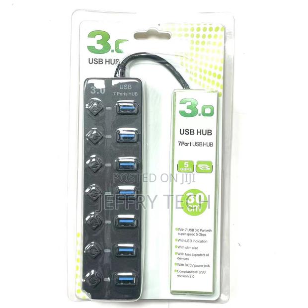 Diamond Button Usb3.0 Splitter Multi-Function 7-Port Hub Expansion Com - main view