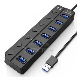 Diamond Button Usb3.0 Splitter Multi-Function 7-Port Hub Expansion Com