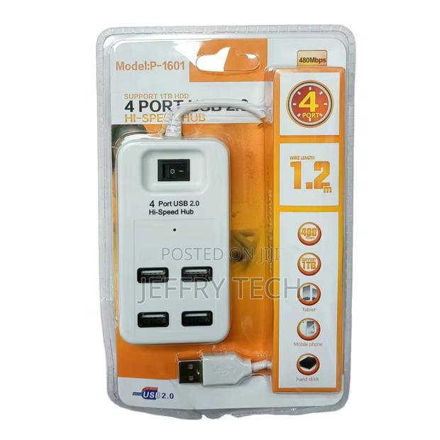 Cross Border Hot Selling P-1601 Usb2.0 4-Port 1.2m Hub
