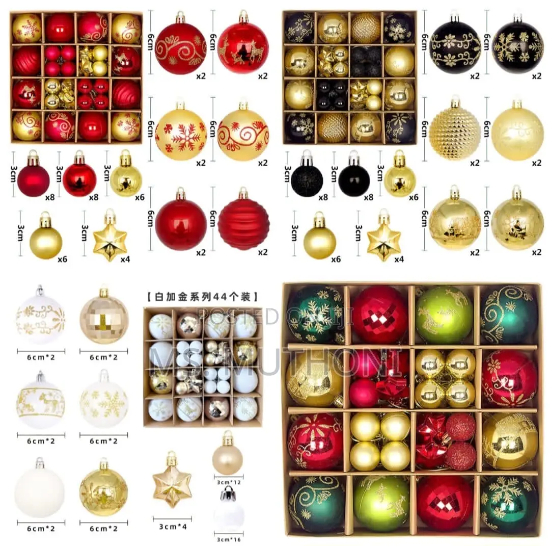 36pcs Assorted Christmas Balls  