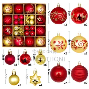 36pcs Assorted Christmas Balls  