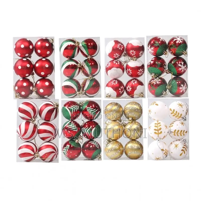 Size 6 Cm Coloured Christmas Balls