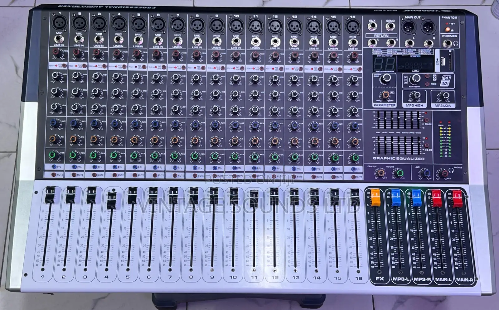 Powered Mixer Kv160 -16 Channel Mixer With Usb Bt