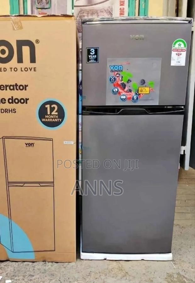 Von 175l Double Door Refrigerator (Grey Body)