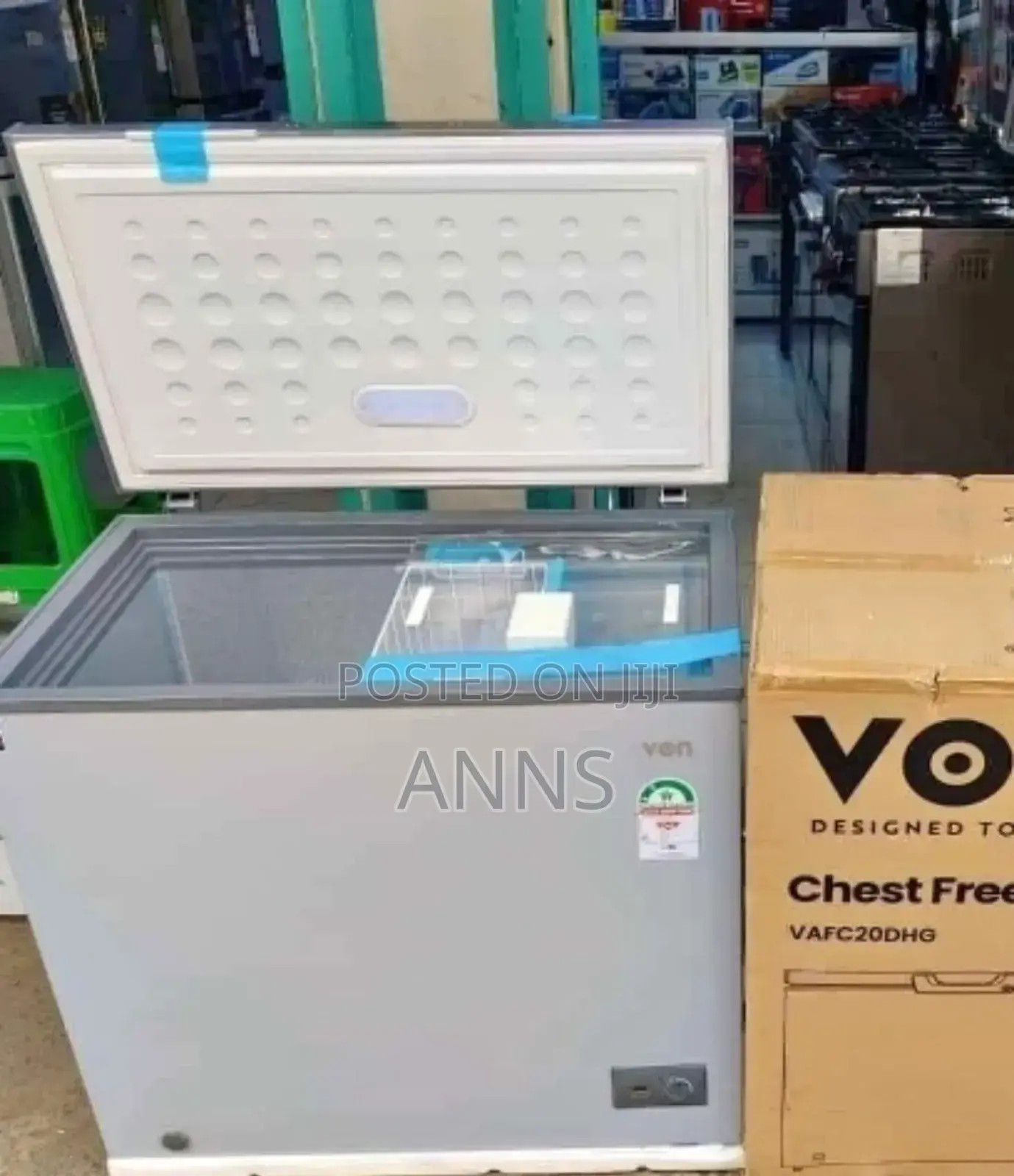 Von 198 Litres Deep Chest Freezer (Grey Body)