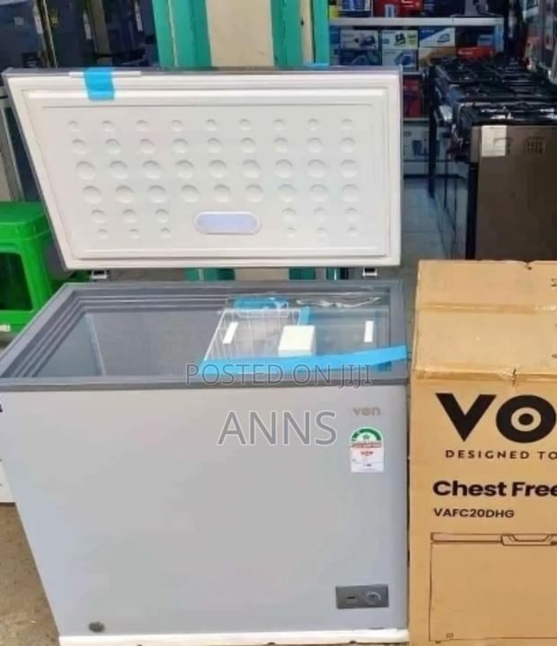 Von 198 Litres Deep Chest Freezer (Grey Body) - main view