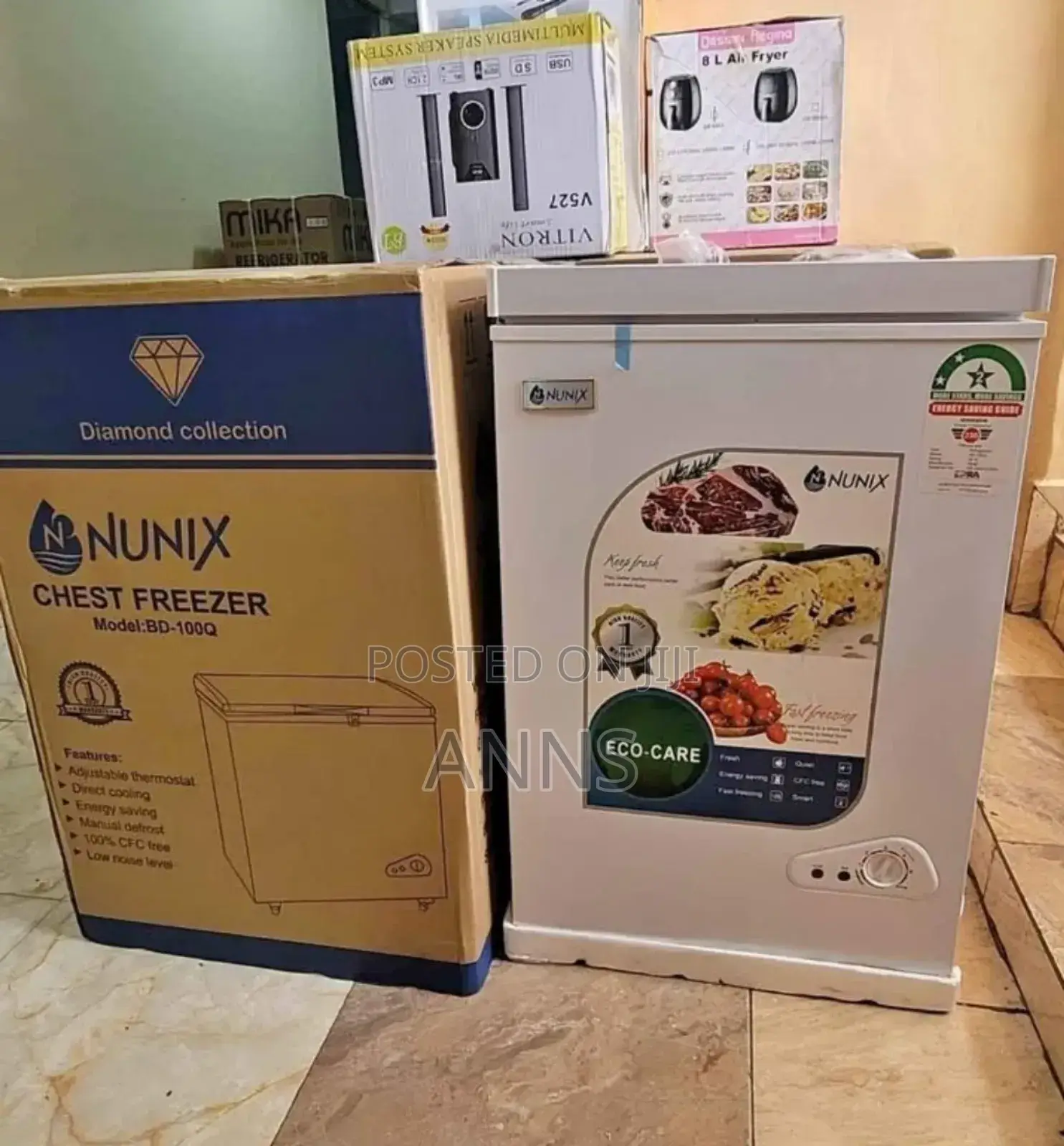 100 Litres Nunix Deep Chest Freezer (White Body*)