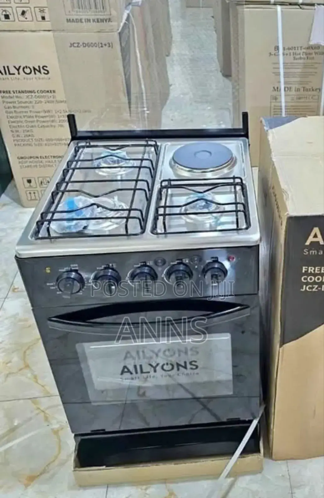 Ailyons 60 by 60 3 Gas+1 Electric Free Standing Gas Cooker
