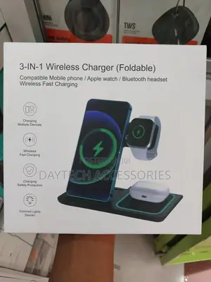 3 in 1 Wireless Charging Station Stand 15w Magnetic Wireless Charger.
