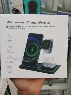 3 in 1 Wireless Charging Station Stand 15w Magnetic Wireless Charger.