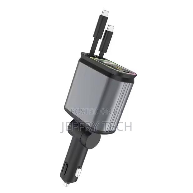 4-in-1 Car Charger With Dual Cables and Usb Adapter Fast Charging For - thumbnail 4