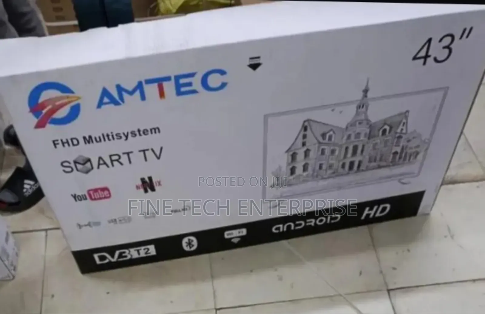 Amtec 43 Smart Android Tv Frameless With Bluetooth