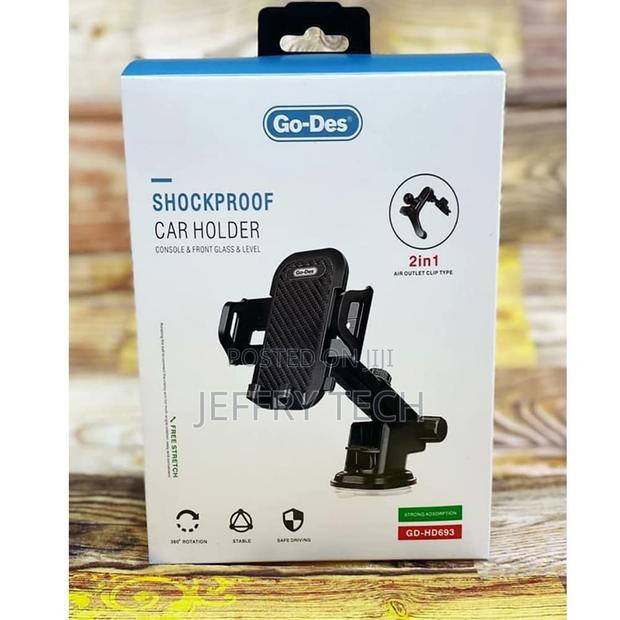 Go-Des Car Mobile Holder, 360 Degree Rotation Adjustable Mobile Stan - thumbnail 5