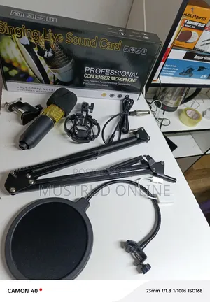 Condenser Microphone Kit With V8 Sound Card