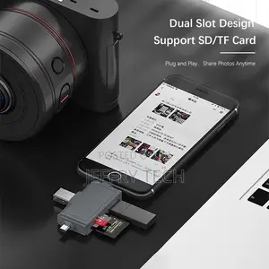 Sd Card Reader, 7 in 1 Portable Otg Usb 3.0 Dual Slot Flash Memory Car