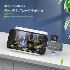 Sd Card Reader, 7 in 1 Portable Otg Usb 3.0 Dual Slot Flash Memory Car