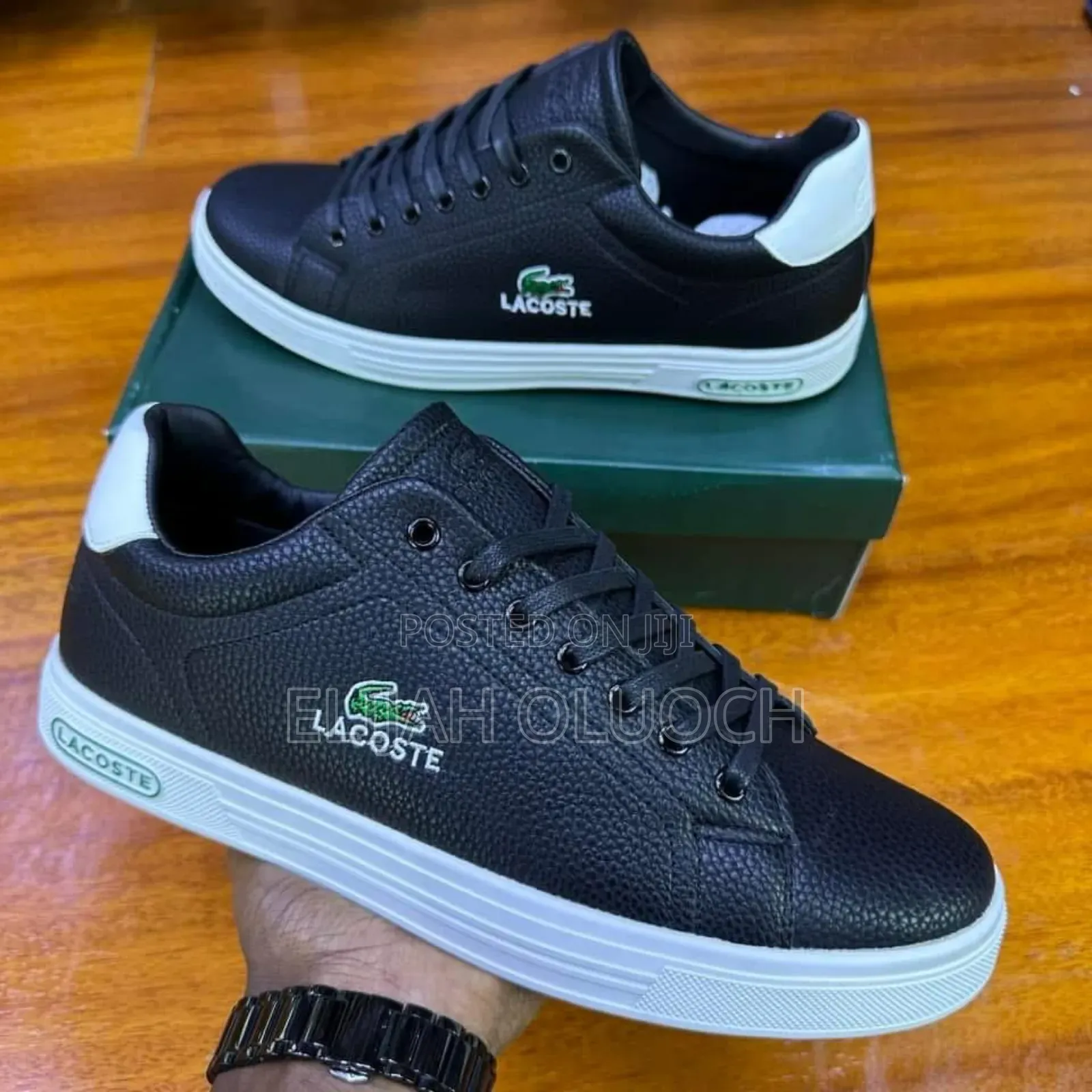 Lacoste Black Leather Men Casual Shoes