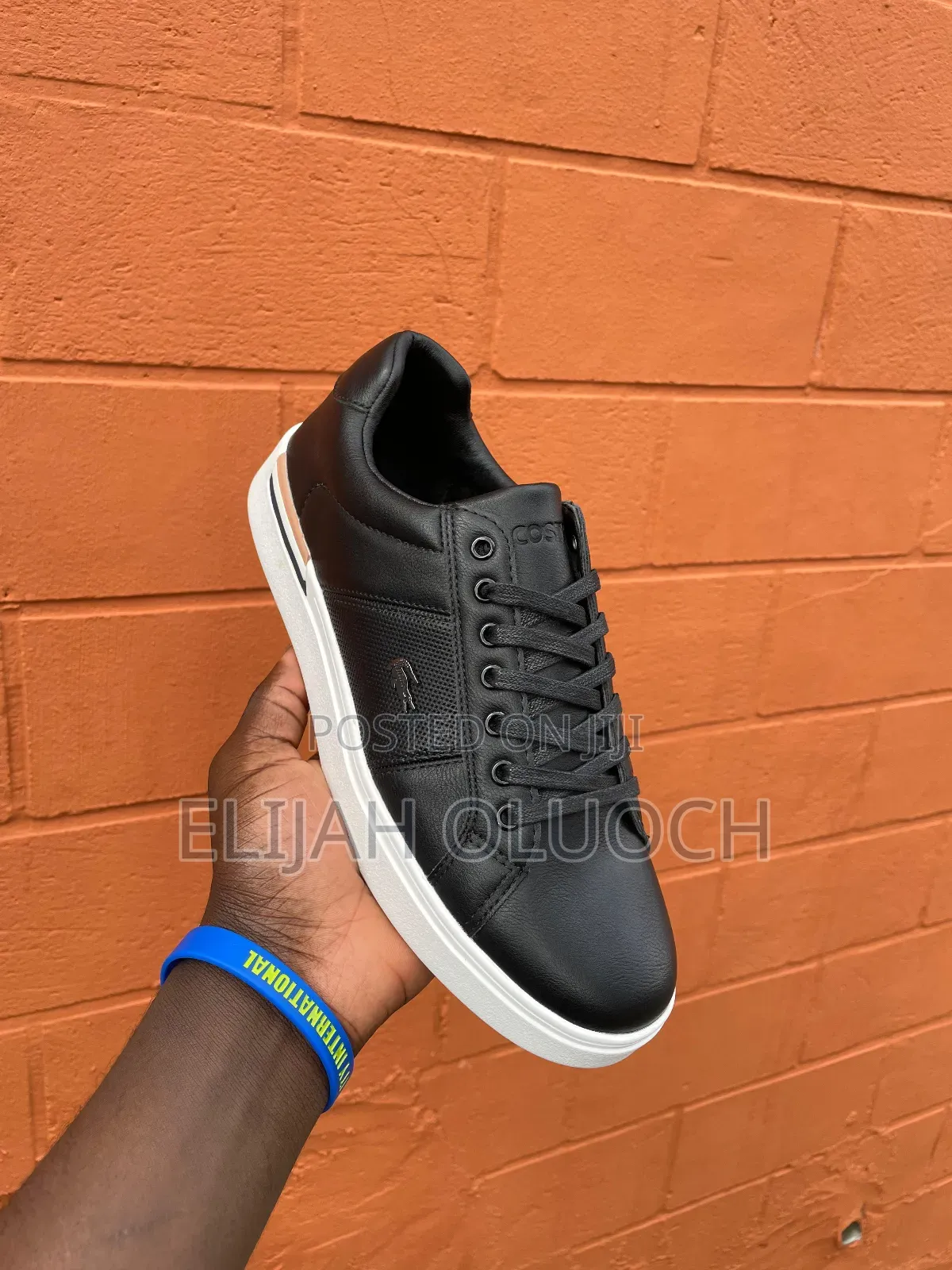 Lacoste Black Leather Men Casual Shoes