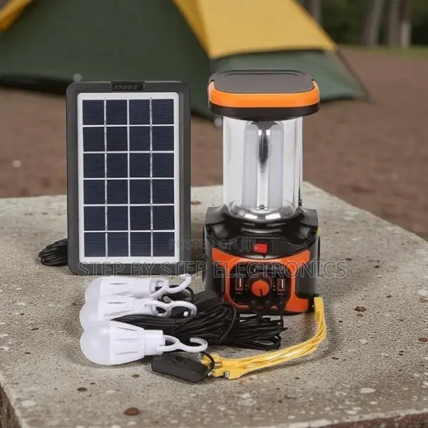 Solar Home Lighting System With Torch, 3w Led Bulbs and Fm Radio