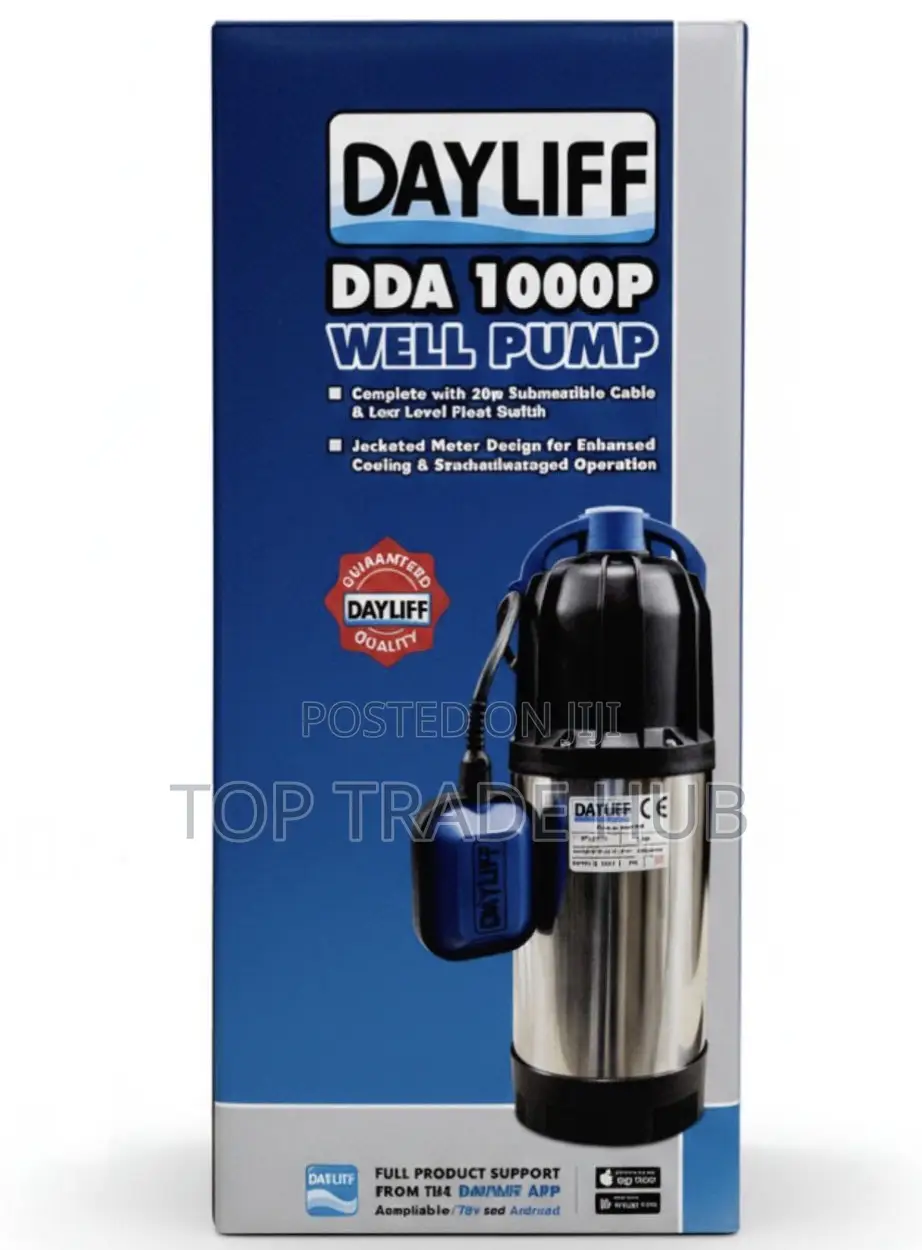 Dayliff Dda 1000p Submersible Well Pump 1kw 55 Meter Head