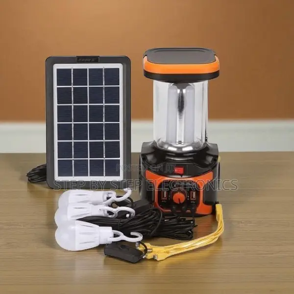 Solar Lighting System With 3w Led Bulbs, Torch and Phone Charging