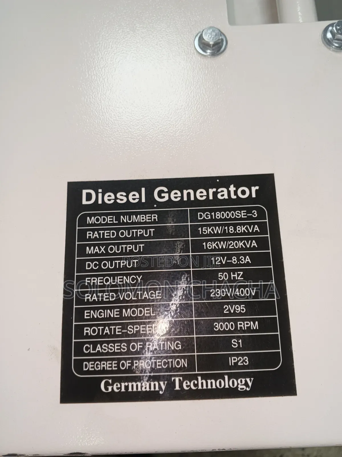 Pulsar 20kva Double Piston 400v Three Phase Diesel Generator