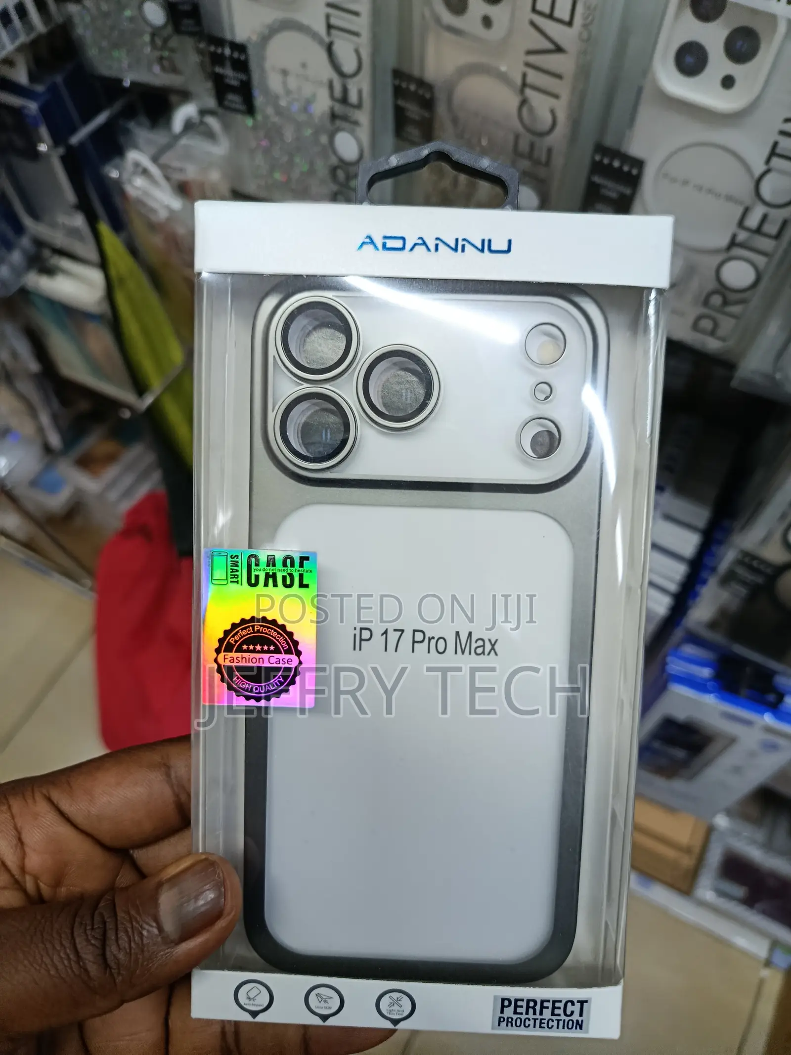 Vaxmee Adannu iPhone 17 Pro Max Transparent Thick 2.0mm Hybrid Case