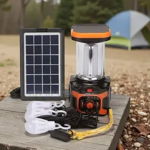 Solar Lighting Kit With Bluetooth, Led Bulbs and Lithium Battery