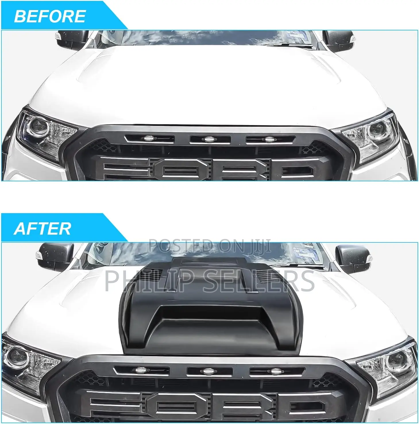 Compatible With Ford Ranger T7 T8 - Decorative Bonnet