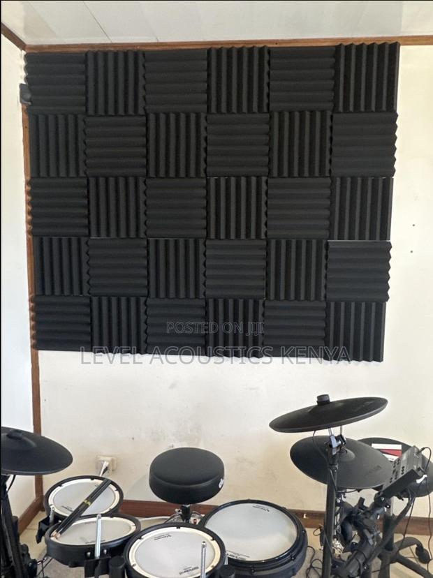 Premium Acoustic Foam Panels – Wedge/Pyramid Sound Treatment