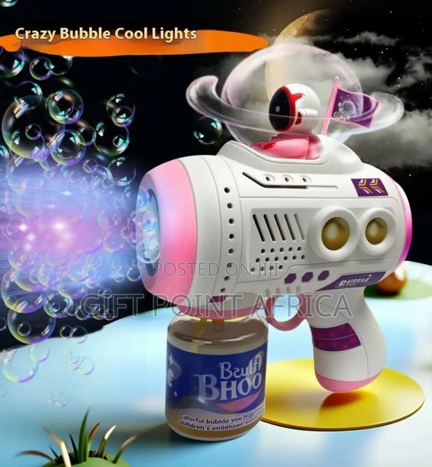 Battery Operated Bubble Gun With Inbuilt Bubble Water And Lights - thumbnail 3