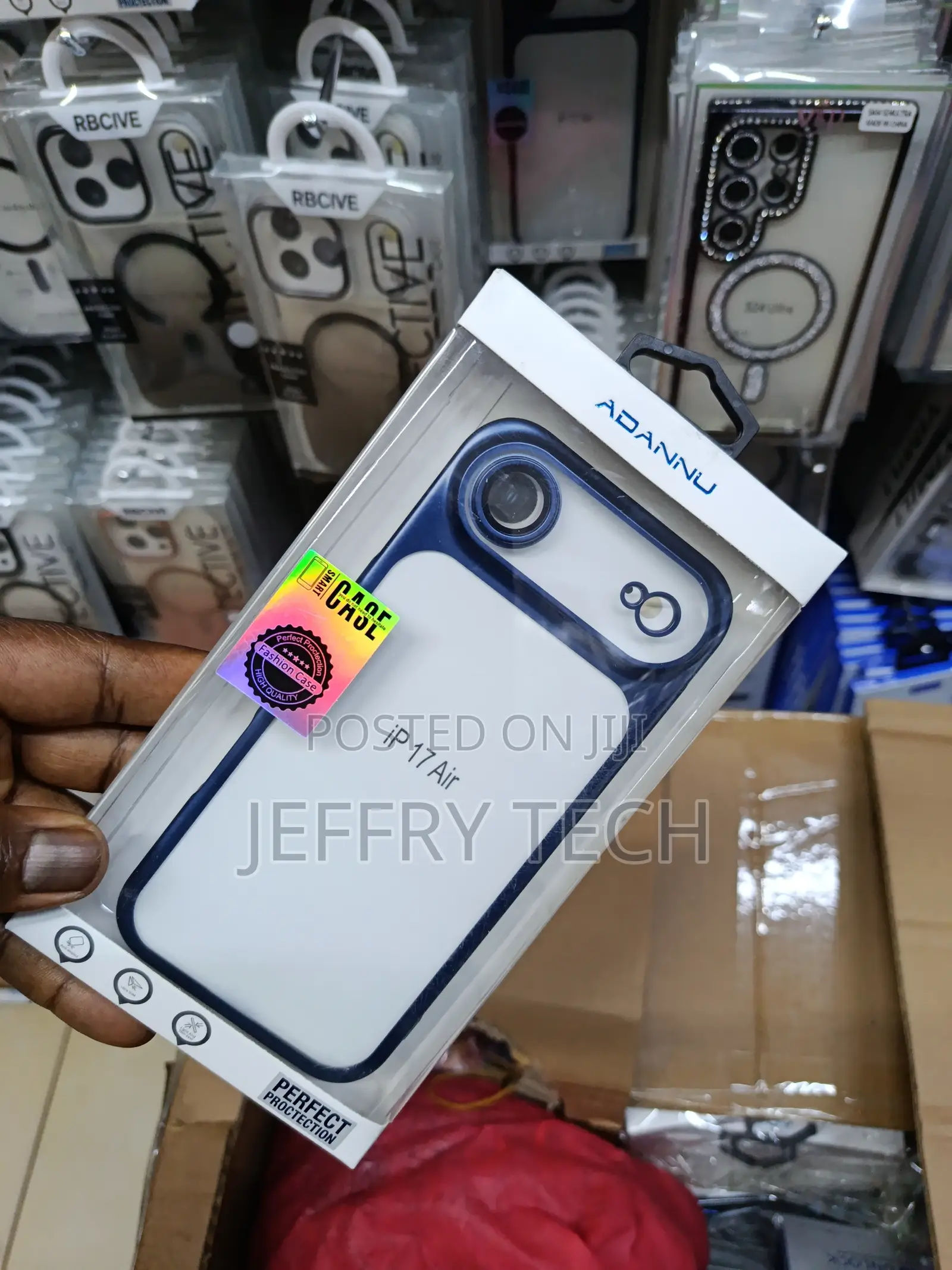 Miksonx iPhone 17 Air Adannu Clear Hard Pc Transparent Case