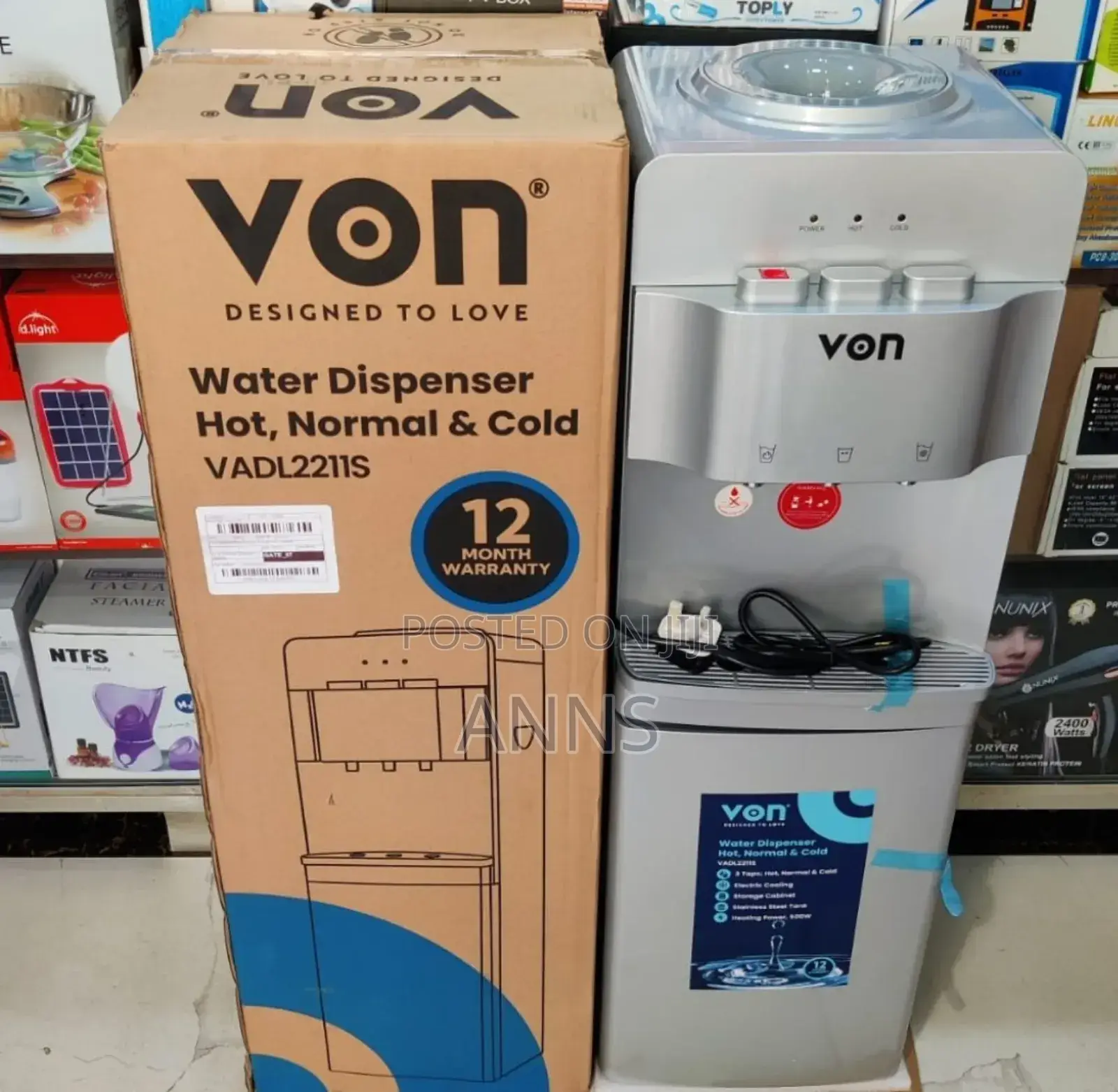 Von 3 Taps Water Dispenser