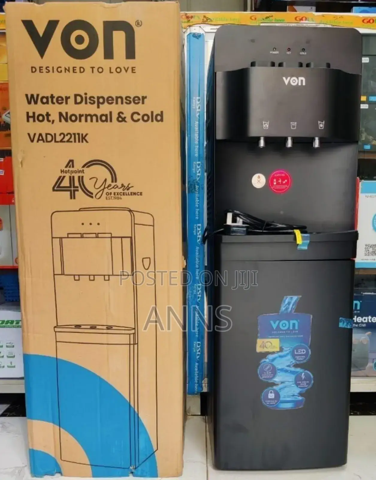 Black 3 Taps Von Water Dispenser