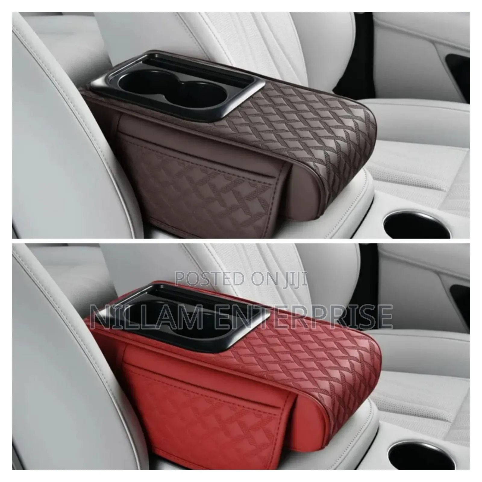 Console Armrest Cushion With 2 Cups Holder