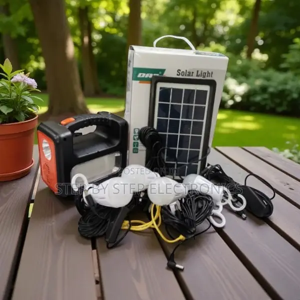 Dat at-9011b Solar Lighting System With Torch and 3w Led Bulbs