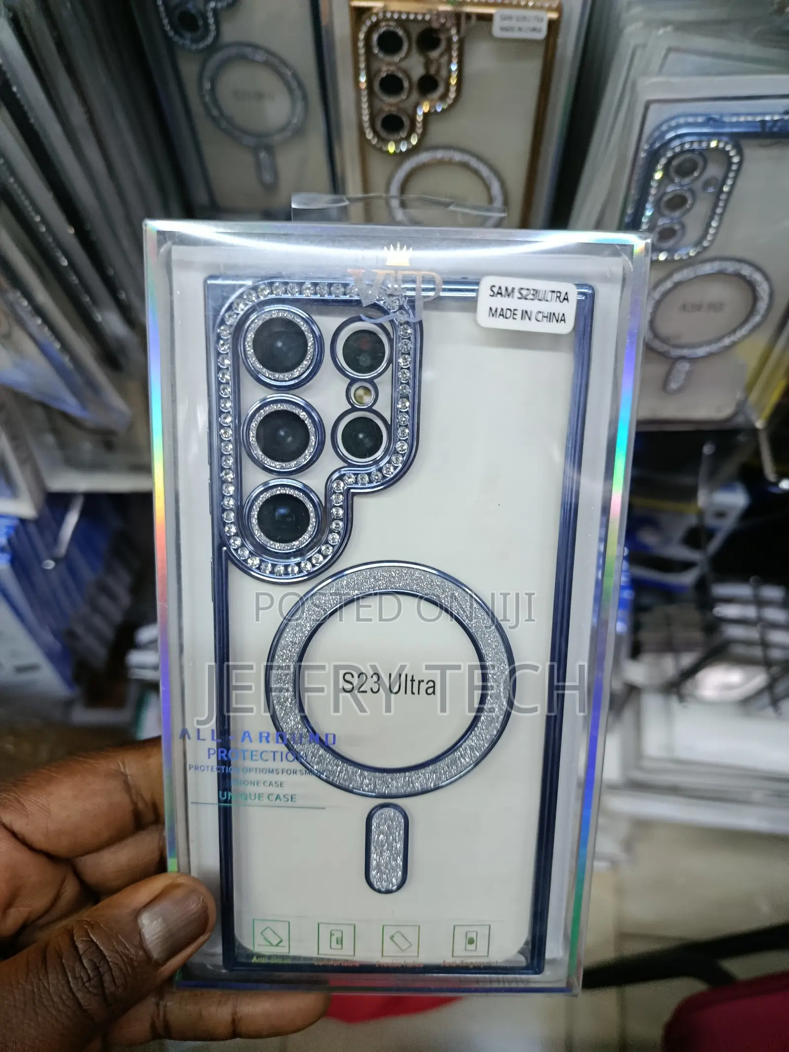 Miagon Magnetic Glitter Diamond Case for Samsung Galaxy S23 Ultra