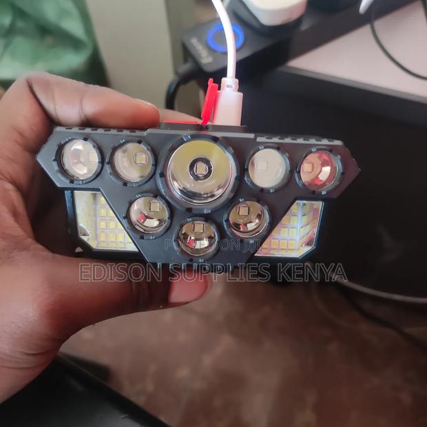 Headlamp Head Torch Camping Flashlight Rechargeable 8 Led Head Lamp - thumbnail 3