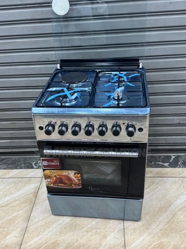 Roch Silver 60*60cm3g+1e Standing Cooker Electric Oven. - main view