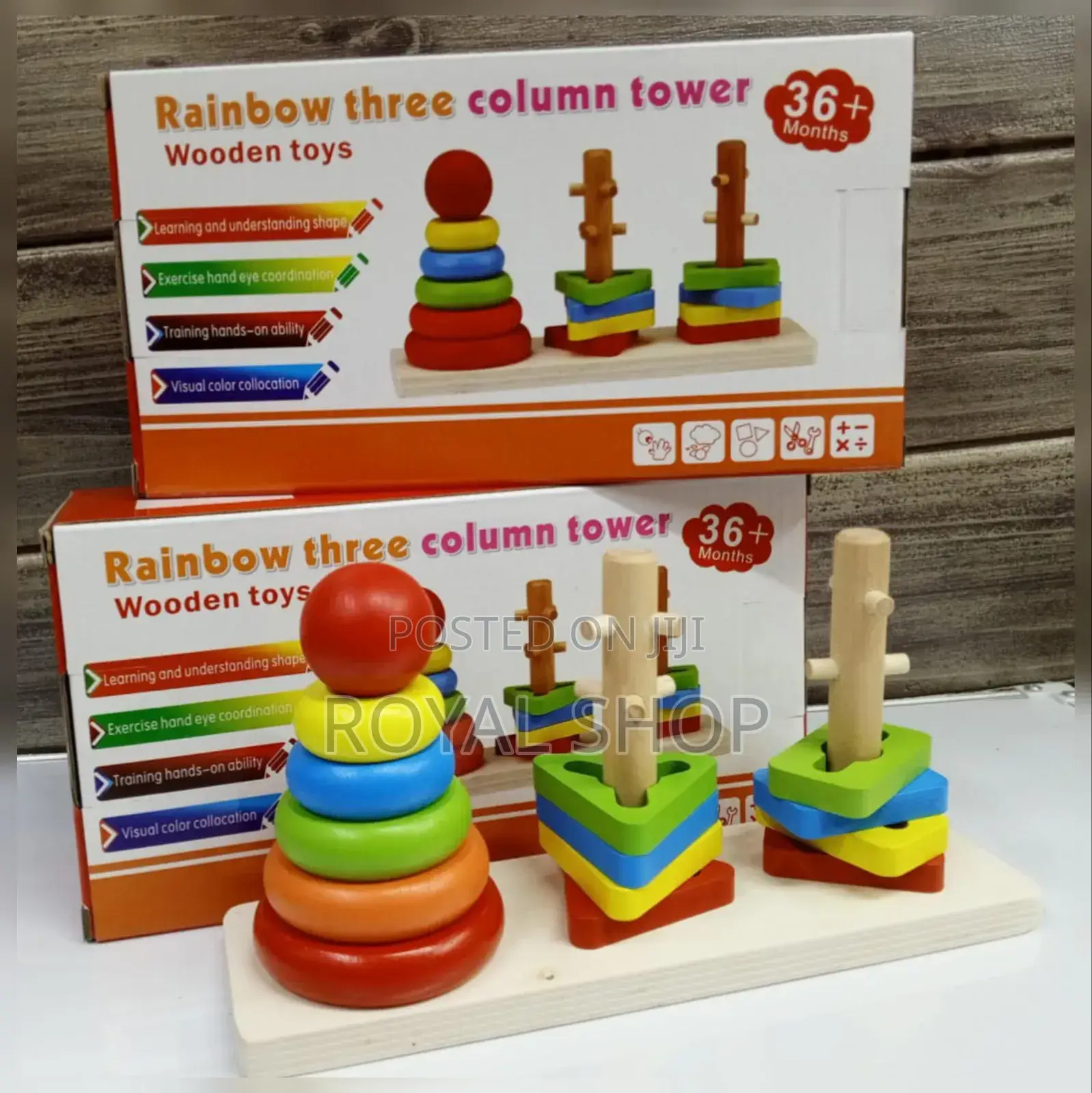 Rainbow 3 Column Tower
