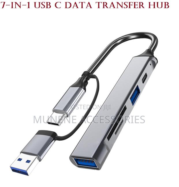 Usb-C Hubs 5 Port Usb Splitter Data Cable Memory Card Adapter - main view